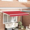 Cadre d'auvent Rouge 350 x 200 cm Polyester avec revêtement PU 525759525759