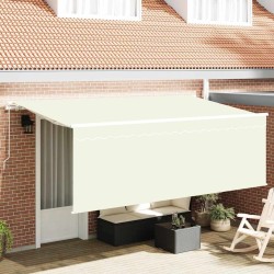 Auvent Rétractable Crème 400 x 200 cm Polyester et Aluminium 525777525777