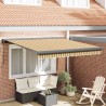 Auvent Rétractable Multicolore 300 x 250 cm Tissu et Métal 525781525781