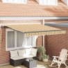 Auvent Rétractable Multicolore 300 x 250 cm Tissu et Aluminium 525785525785