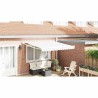 Auvent Rétractable Blanc 350 x 250 cm Polyester et Aluminium 525791525791
