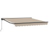 Cadre d'auvent Beige 350 x 250 cm Polyester avec revêtement PU 525794525794