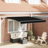 Auvent Rétractable Noir 300 x 250 cm tissu 525802525802