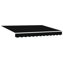 Auvent Rétractable Noir 300 x 250 cm Tissu et acier 525805525805