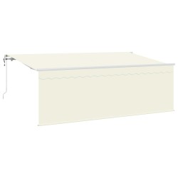 Auvent Rétractable Crème 400 x 200 cm Polyester et Aluminium 525808525808