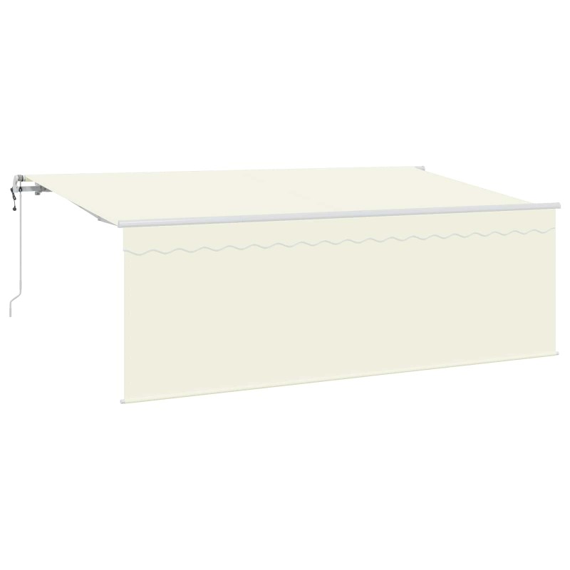 Auvent Rétractable Crème 400 x 200 cm Polyester et Aluminium 525808525808