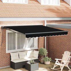 Cadre d'auvent Noir 300 x 250 cm Polyester avec revêtement PU 525819525819