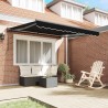 Cadre d'auvent Noir 300 x 250 cm Polyester avec revêtement PU 525819525819