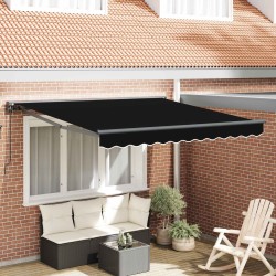 Cadre d'auvent Noir 300 x 250 cm Polyester avec revêtement PU 525820525820