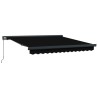 Auvent Rétractable Noir 300 x 250 cm Tissu et Métal 525821525821
