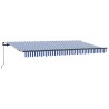 Auvent Rétractable Bleu 400 x 200 cm tissu 525822525822