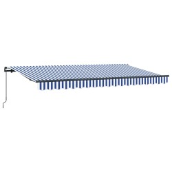 Auvent Rétractable Bleu 400 x 200 cm tissu 525822525822