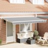 Cadre d'auvent Anthracite et blanc 400 x 200 cm 525825525825