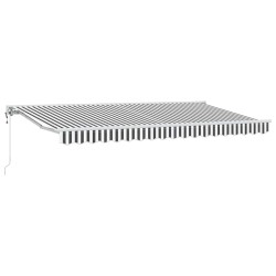 Cadre d'auvent Anthracite et blanc 400 x 200 cm 525825525825