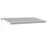 Cadre d'auvent Anthracite et blanc 400 x 200 cm 525825525825