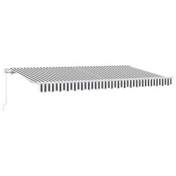 Auvent Rétractable Anthracite 400 x 200 cm tissu 525827525827