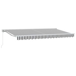 Cadre d'auvent Anthracite et blanc 400 x 200 cm 525828525828