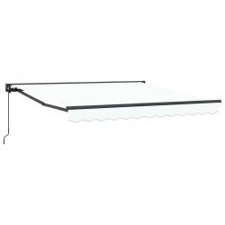 Cadre d'auvent Blanc 350 x 250 cm Polyester avec revêtement PU 525830525830