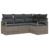 Ensemble de Canapés 4 pcs Gris polyrotin 525835525835