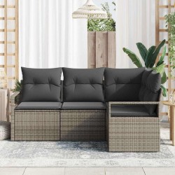 Ensemble de Canapés 4 pcs Gris polyrotin 525835525835