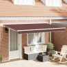 Auvent Rétractable Marron 400 x 200 cm tissu 525837525837