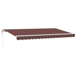 Auvent Rétractable Marron 400 x 200 cm tissu 525838525838