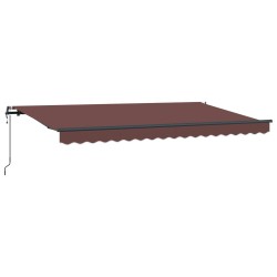 Auvent Rétractable Marron 400 x 200 cm tissu 525840525840