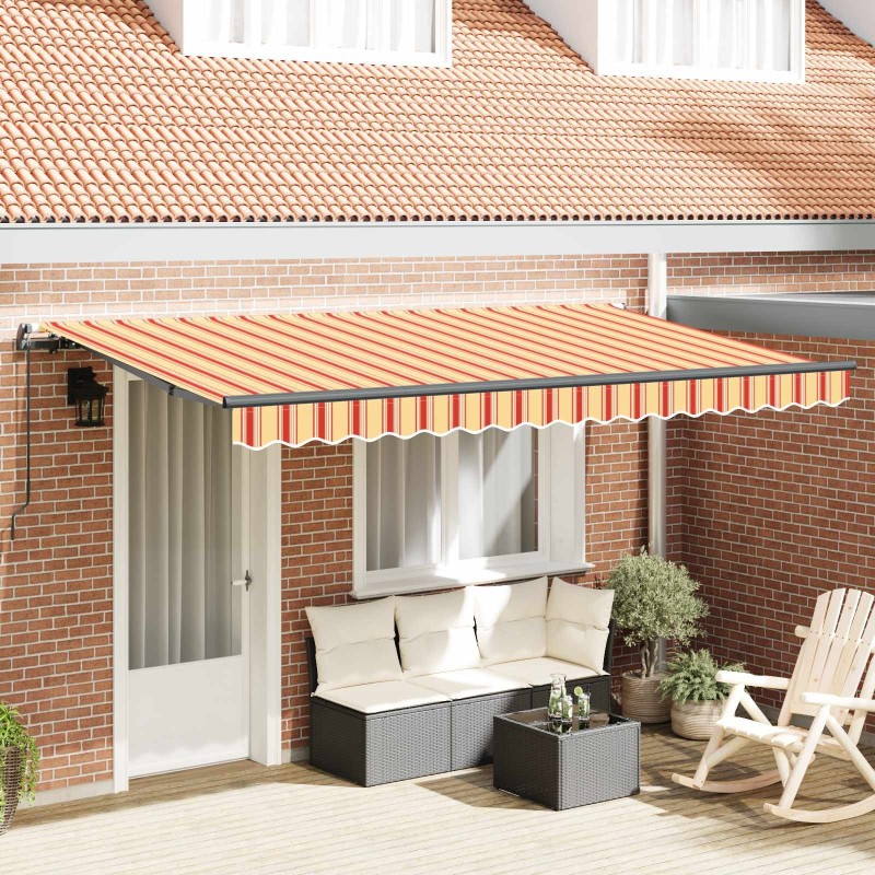Auvent Rétractable Jaune 400 x 200 cm tissu 525843525843