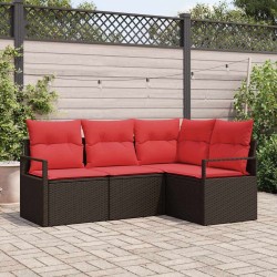 Ensemble de Canapés 4 pcs Marron polyrotin 525852525852