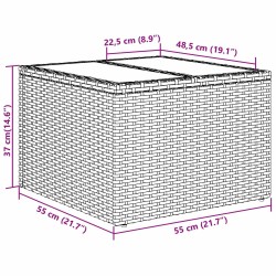 Ensemble de Canapés avec coussin 5 pcs Marron polyrotin 525857525857