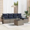 Ensemble de Canapés avec coussin 6 pcs Gris polyrotin 525861525861