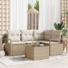 Ensemble de Canapés 5 pcs Beige polyrotin 525864525864