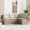 Ensemble de Canapés 4 pcs Beige polyrotin 525866525866