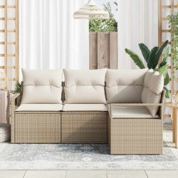 Ensemble de Canapés 4 pcs Beige polyrotin 525866525866