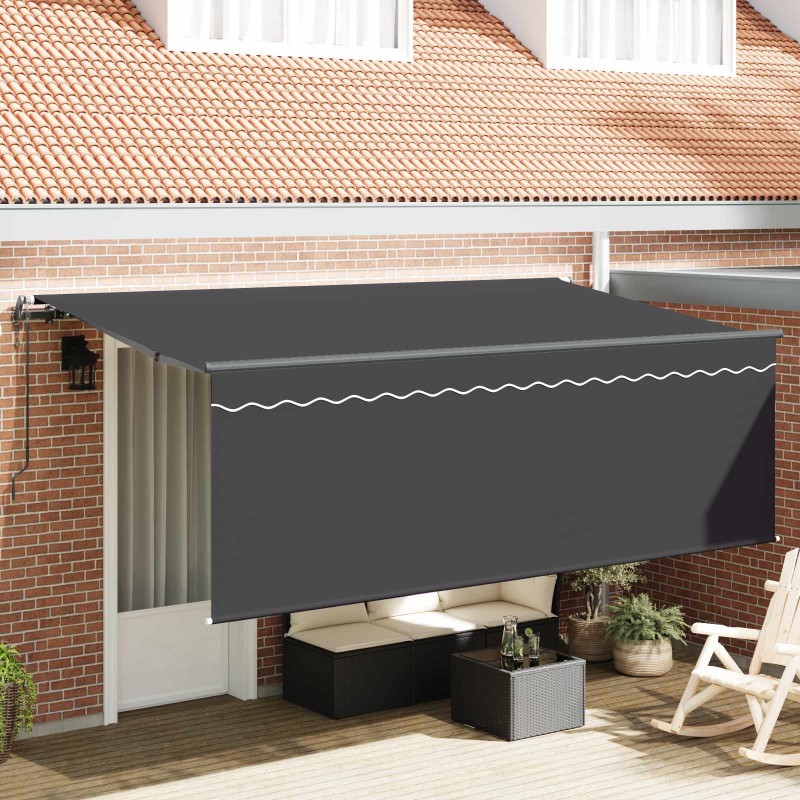 Auvent Rétractable Anthracite 400 x 200 cm 525870525870