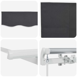 Auvent Rétractable Anthracite 400 x 200 cm 525874525874