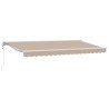 Cadre d'auvent Beige 400 x 200 cm Polyester avec revêtement PU 525875525875