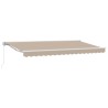 Cadre d'auvent Beige 400 x 200 cm Polyester avec revêtement PU 525876525876