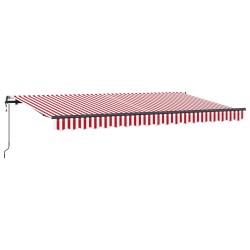 Auvent Rétractable Rouge 400 x 200 cm tissu 525877525877