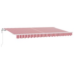 Auvent Rétractable Rouge 400 x 200 cm tissu 525878525878