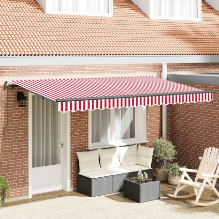 Auvent Rétractable Rouge 400 x 200 cm tissu 525879525879