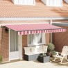 Auvent Rétractable Rouge 400 x 200 cm tissu 525879525879