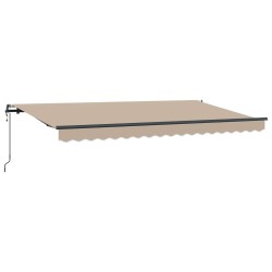 Auvent Rétractable Beige 400 x 200 cm tissu 525882525882