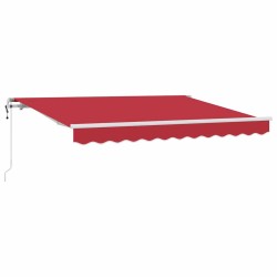 Auvent Rétractable Rouge 350 x 200 cm tissu 525885525885