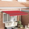 Auvent Rétractable Rouge 350 x 200 cm tissu 525886525886