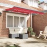 Auvent Rétractable Rouge 350 x 200 cm tissu 525886525886