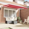 Cadre d'auvent Rouge 350 x 200 cm Polyester avec revêtement PU 525887525887
