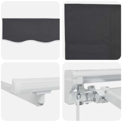 Auvent Rétractable Anthracite 400 x 200 cm 525889525889