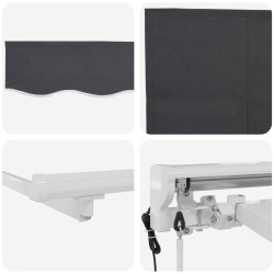 Auvent Rétractable Anthracite 400 x 200 cm 525890525890