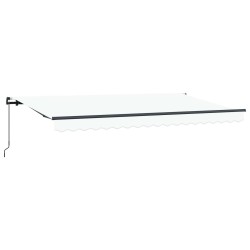 Auvent Rétractable Blanc 400 x 200 cm tissu 525893525893